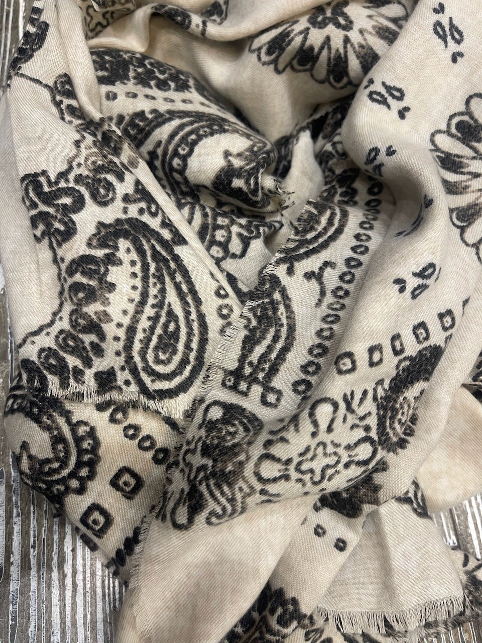 Foulard rectangle Ecru
