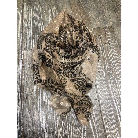 Foulard rectangle camel