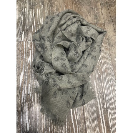 Foulard rectangle Kaki