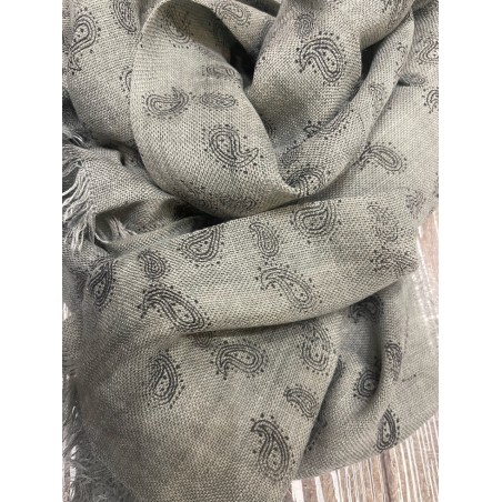 Foulard rectangle Kaki
