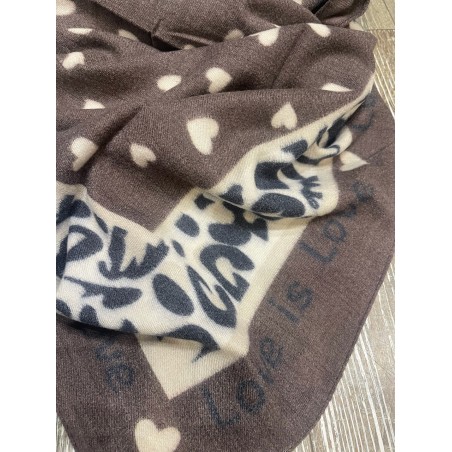 Foulard Carré Love choco