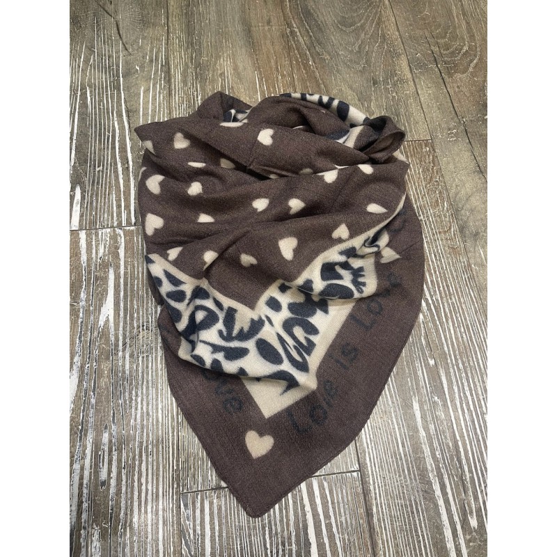 Foulard Carré Love choco