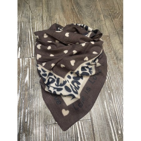 Foulard Carré Love choco