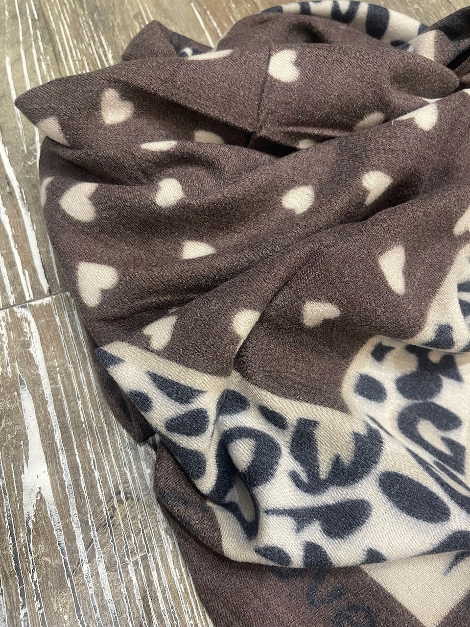 Foulard Carré Love choco