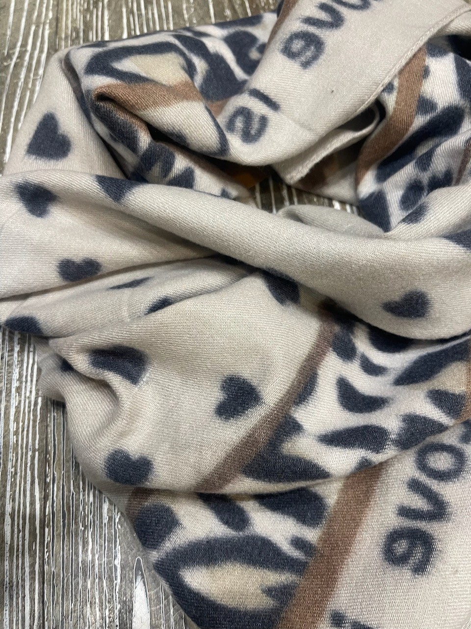 Foulard Carré Love écru