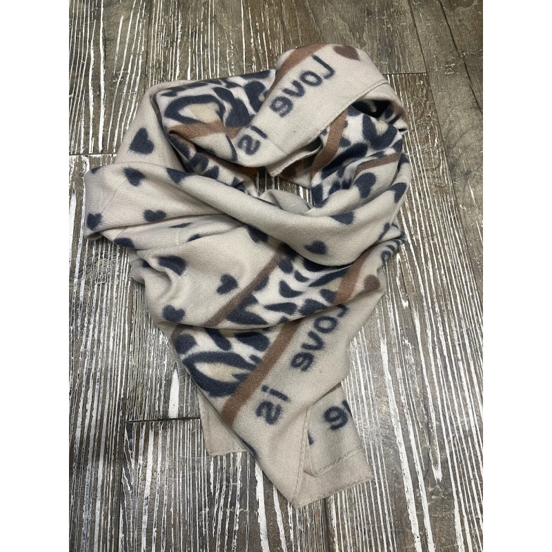 Foulard Carré Love écru