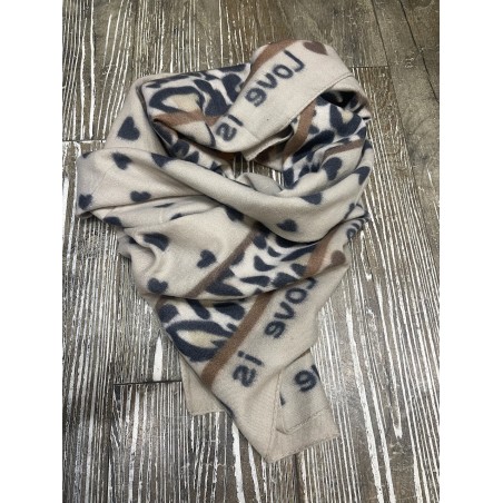 Foulard Carré Love écru