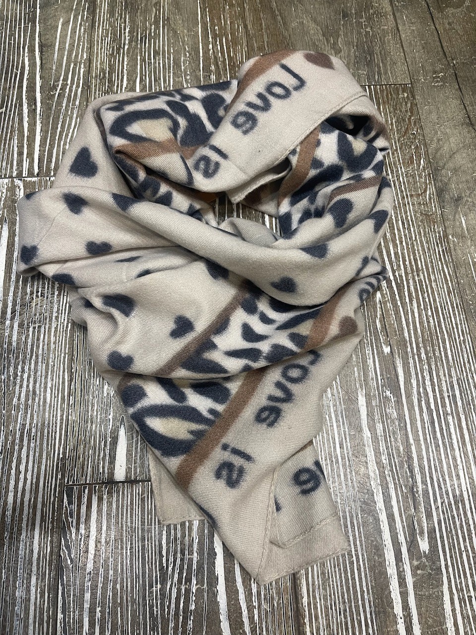 Foulard Carré Love écru