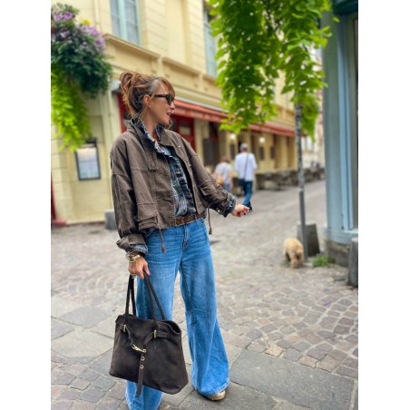 Veste en jean Chocolat