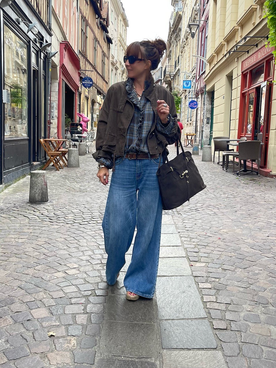 Veste en jean Chocolat