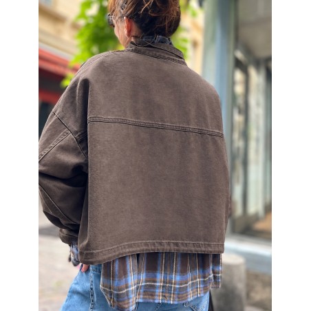 Veste en jean Chocolat