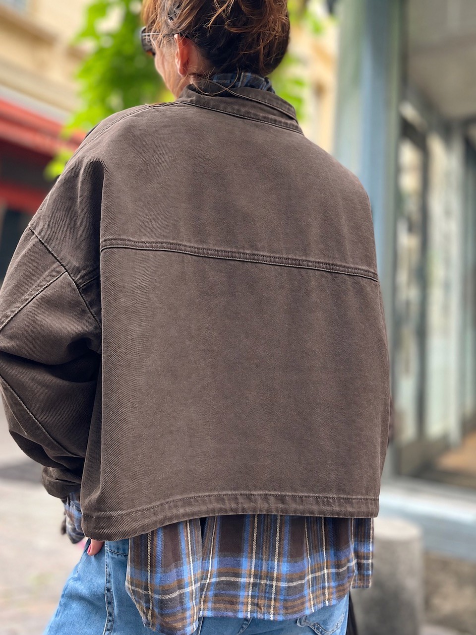 Veste en jean Chocolat