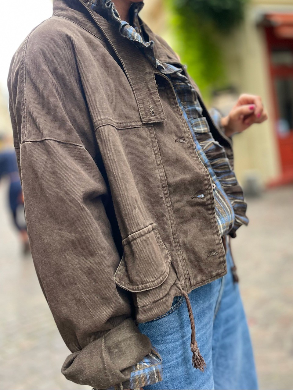 Veste en jean Chocolat