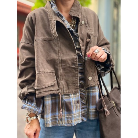 Veste en jean Chocolat