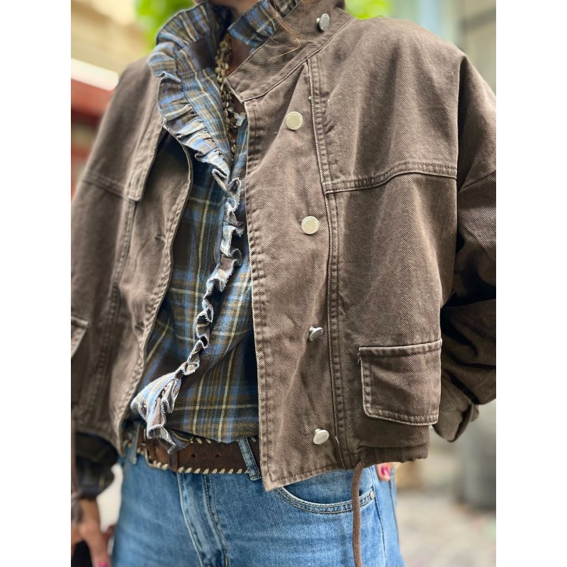 Veste en jean Chocolat