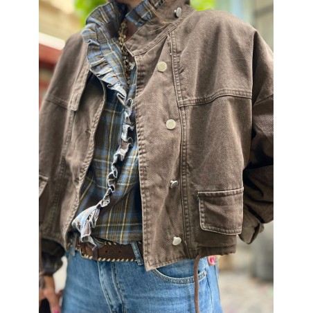 Veste en jean Chocolat