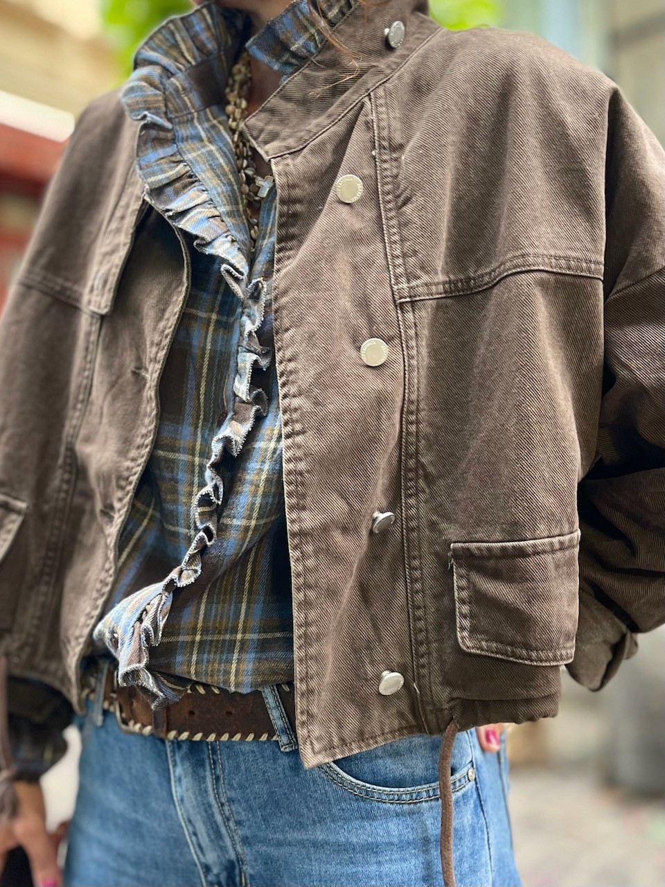 Veste en jean Chocolat