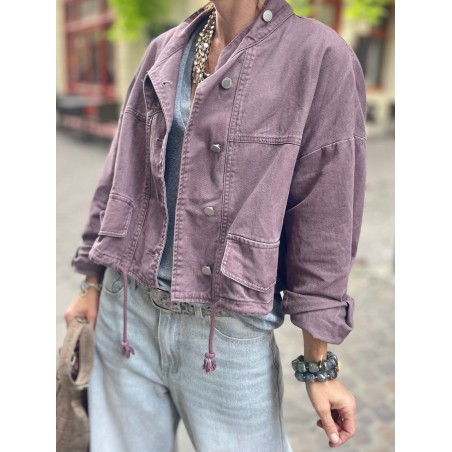 Veste en jean Lie de vin