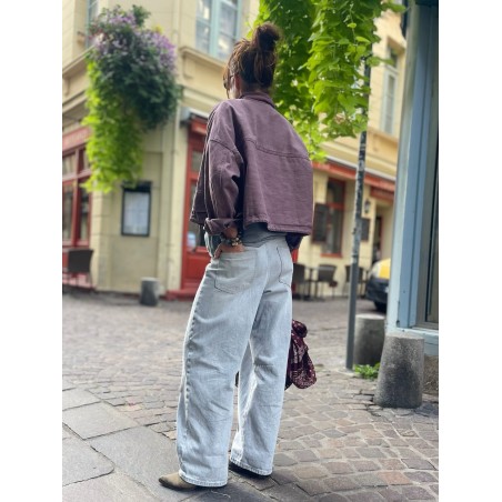 Veste en jean Lie de vin