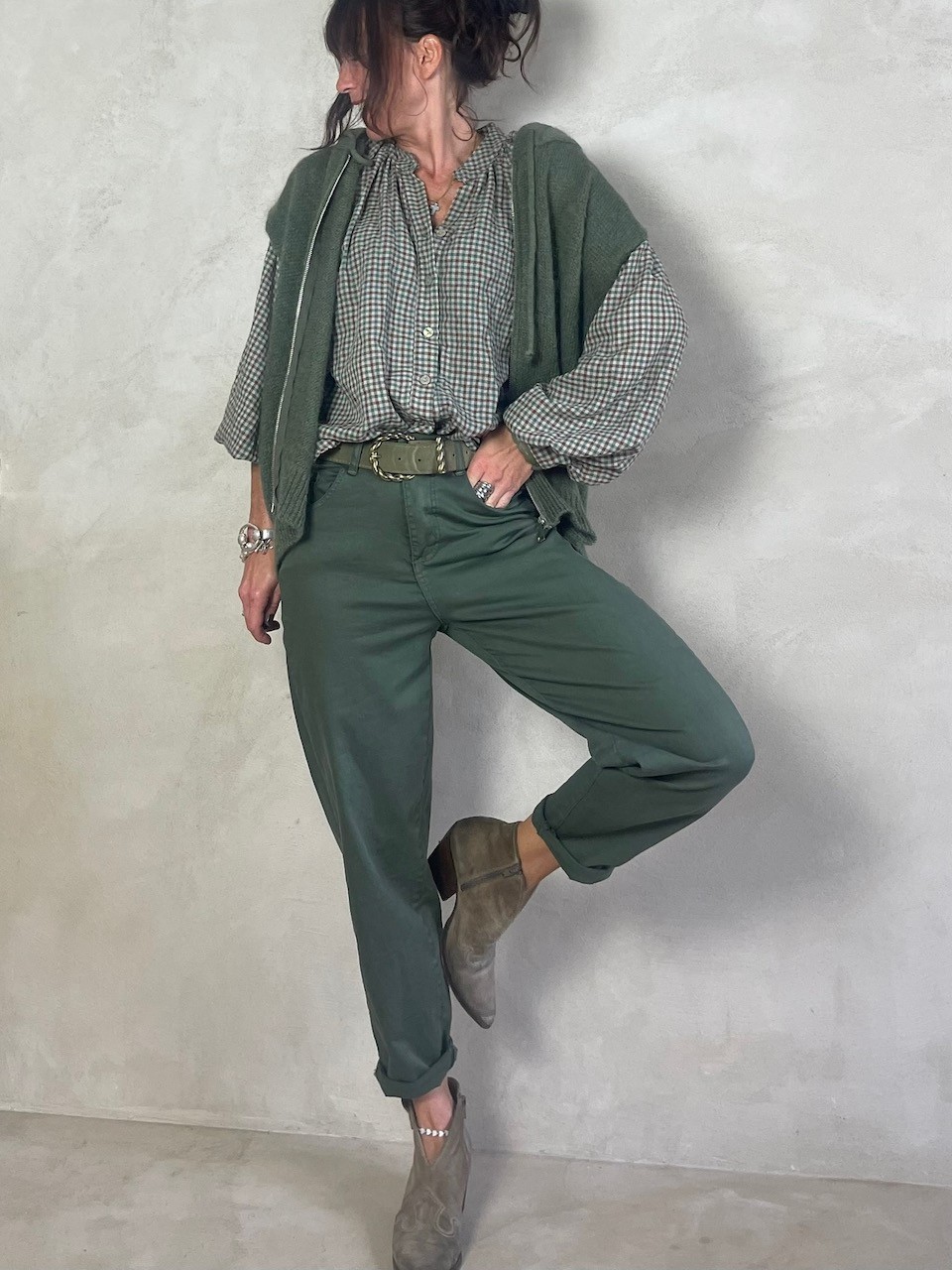 Gilet Mohair sans manches capuche