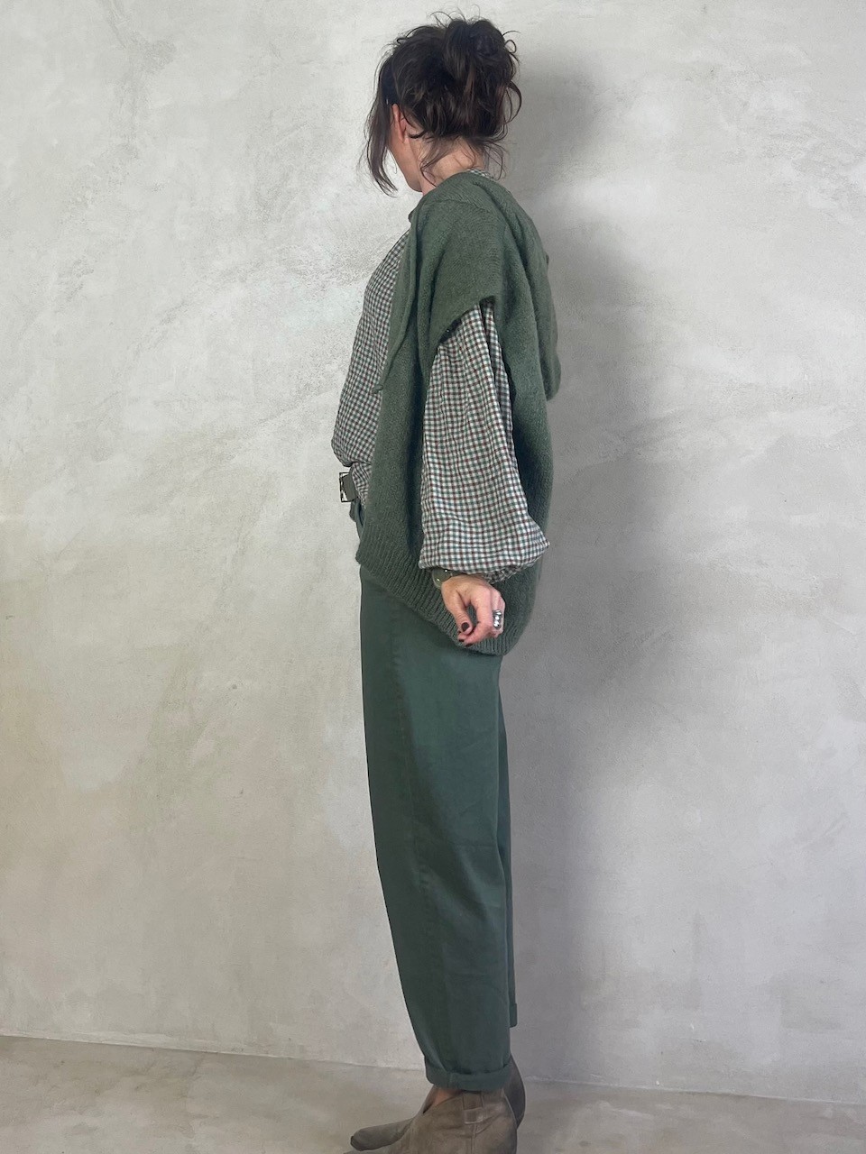 Gilet Mohair sans manches capuche
