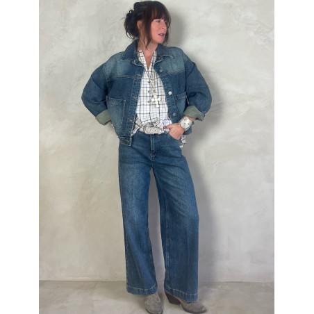 Veste en jean délavée