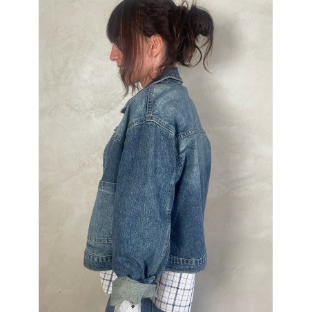 Veste en jean délavée