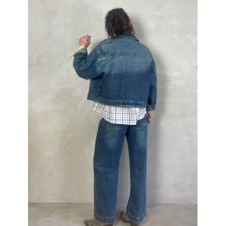 Veste en jean délavée