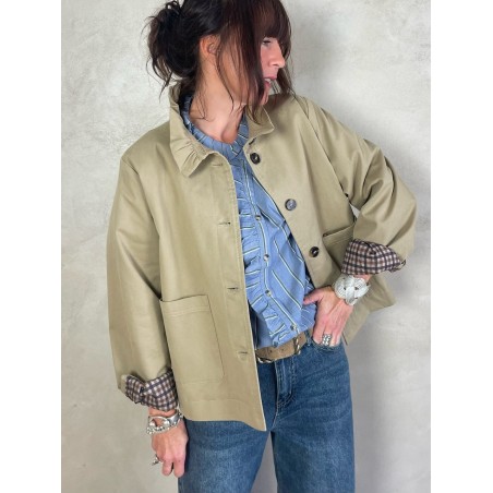 Trench col volant