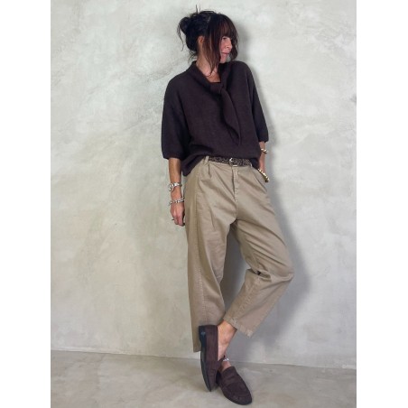 Pull alpapa Cravate Choco