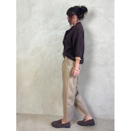 Pull alpapa Cravate Choco