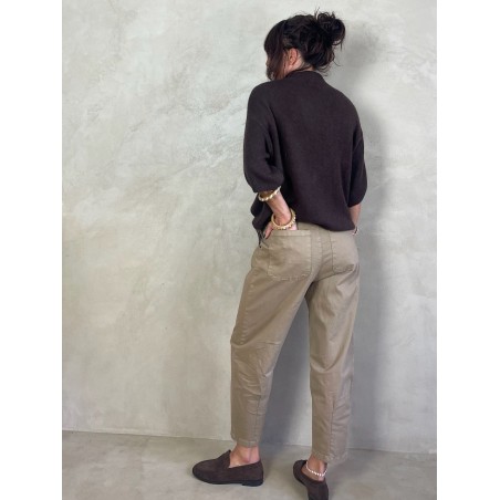 Pull alpapa Cravate Choco