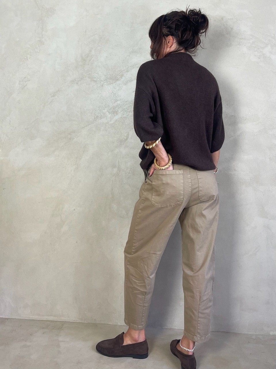 Pull alpapa Cravate Choco