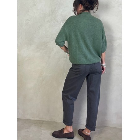 Pull alpapa Cravate vert