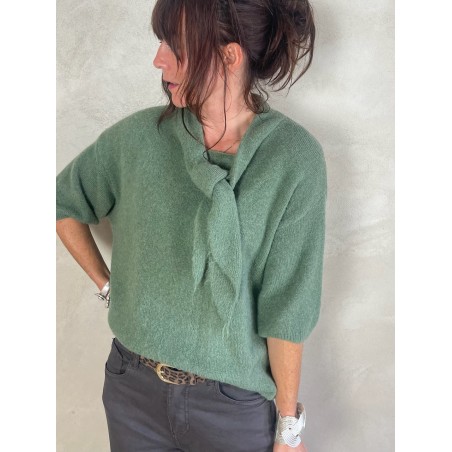 Pull alpapa Cravate vert