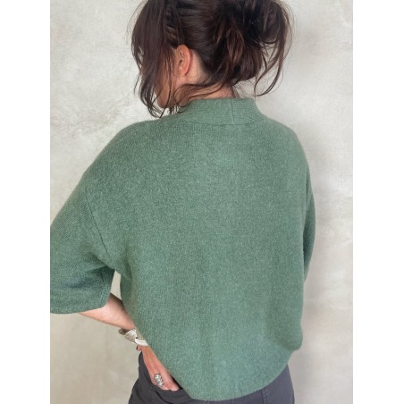 Pull alpapa Cravate vert