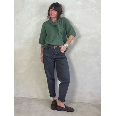 Pull alpapa Cravate vert