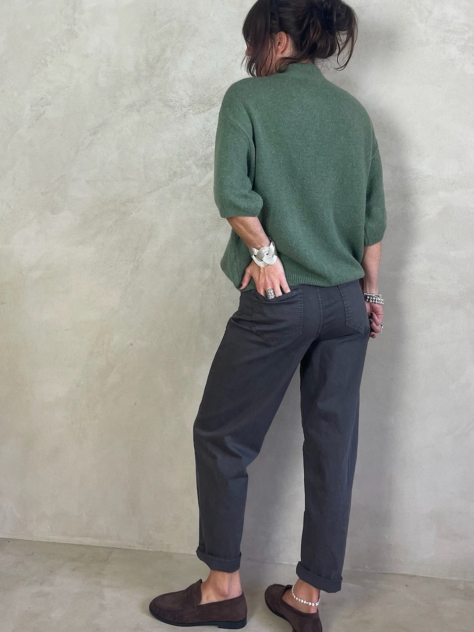 Pantalon en  toile choco