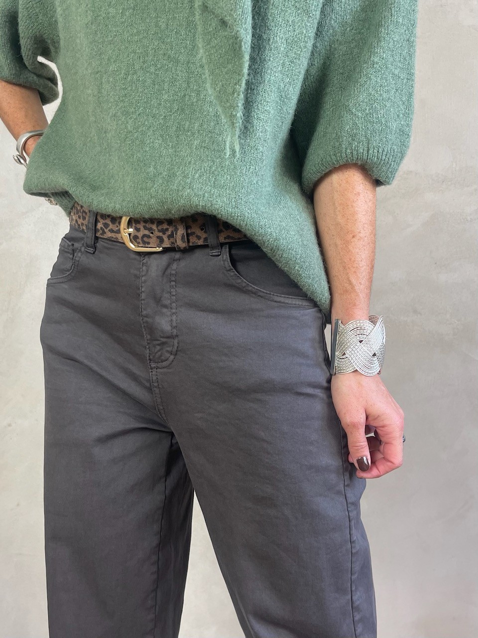 Pantalon en  toile choco