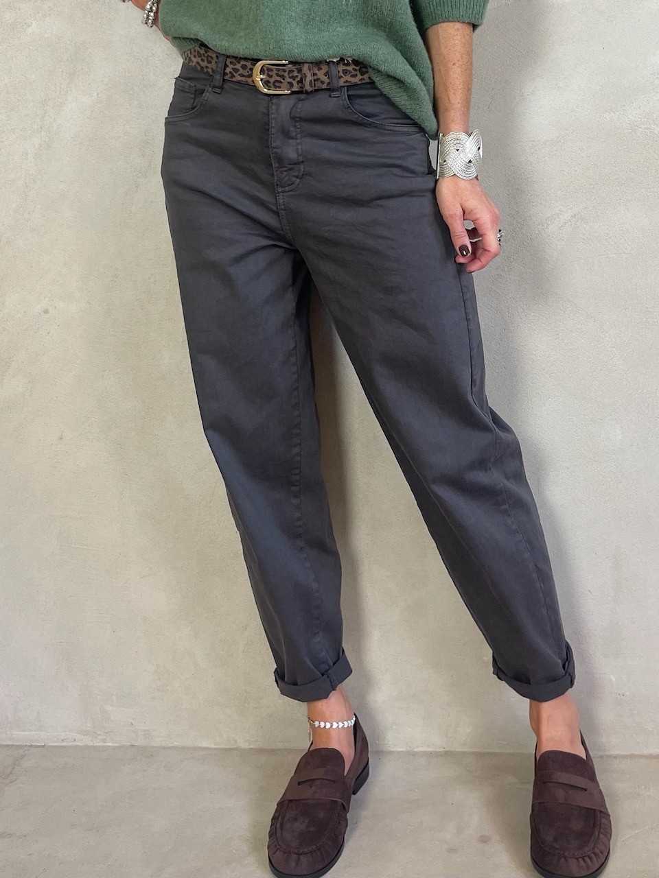 Pantalon en  toile choco