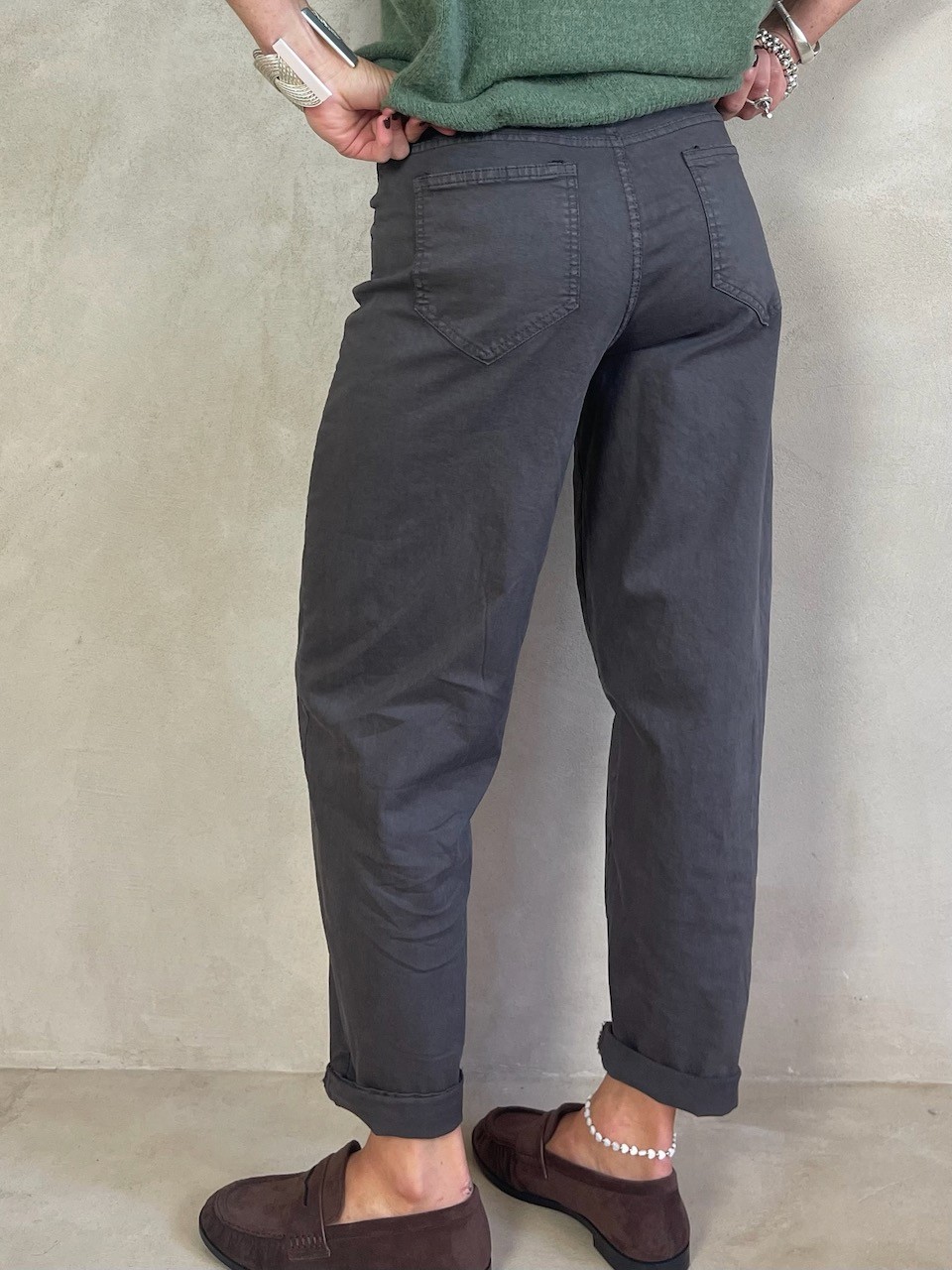 Pantalon en  toile choco