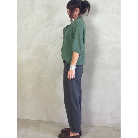 Pantalon en  toile choco