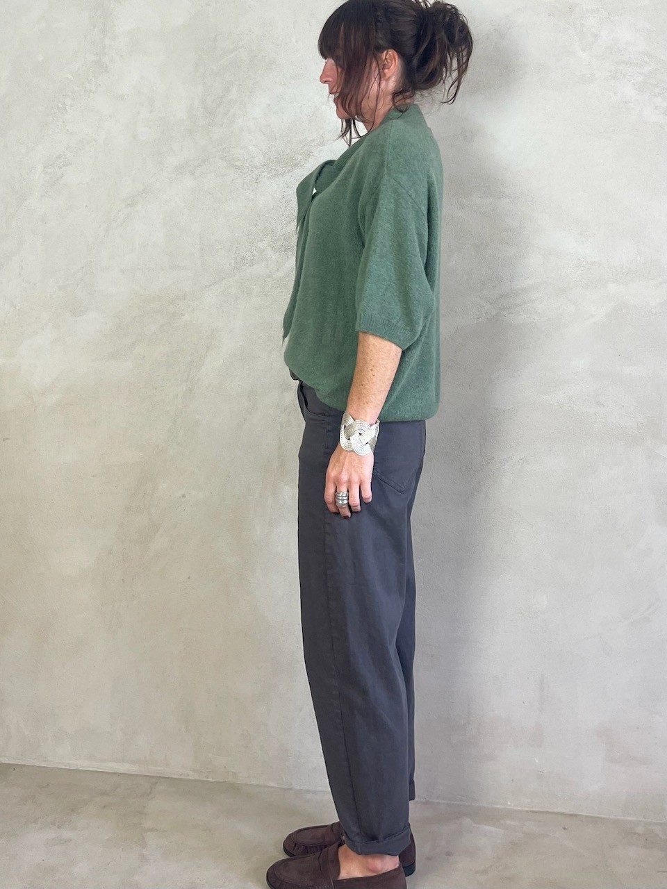 Pantalon en  toile choco