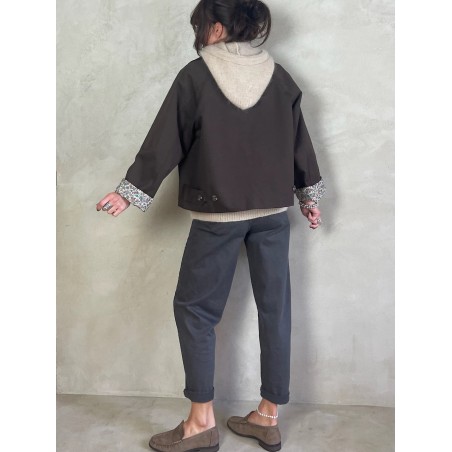 Gilet Mohair sans manches capuche