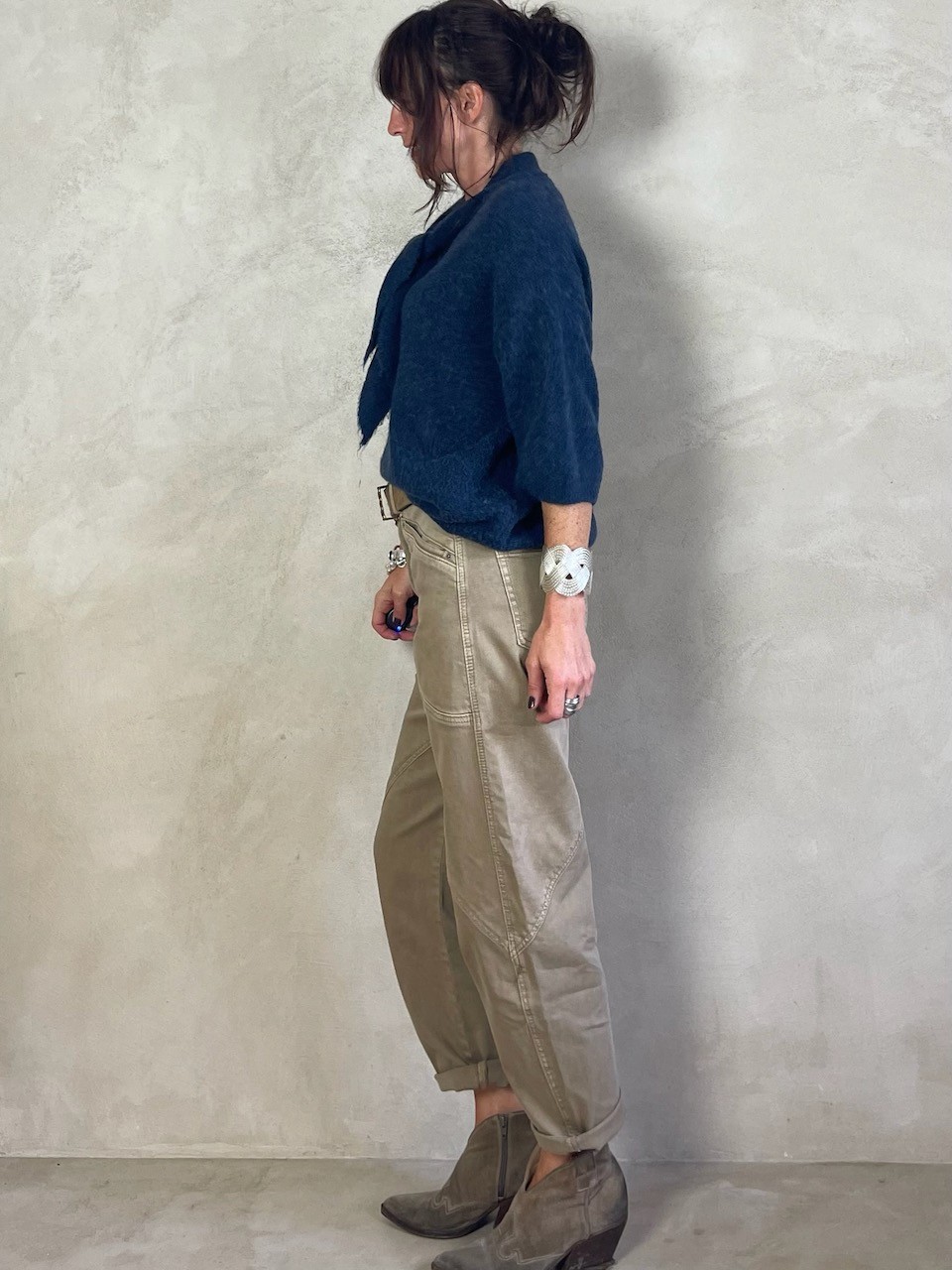 Pull alpapa Cravate Bleu