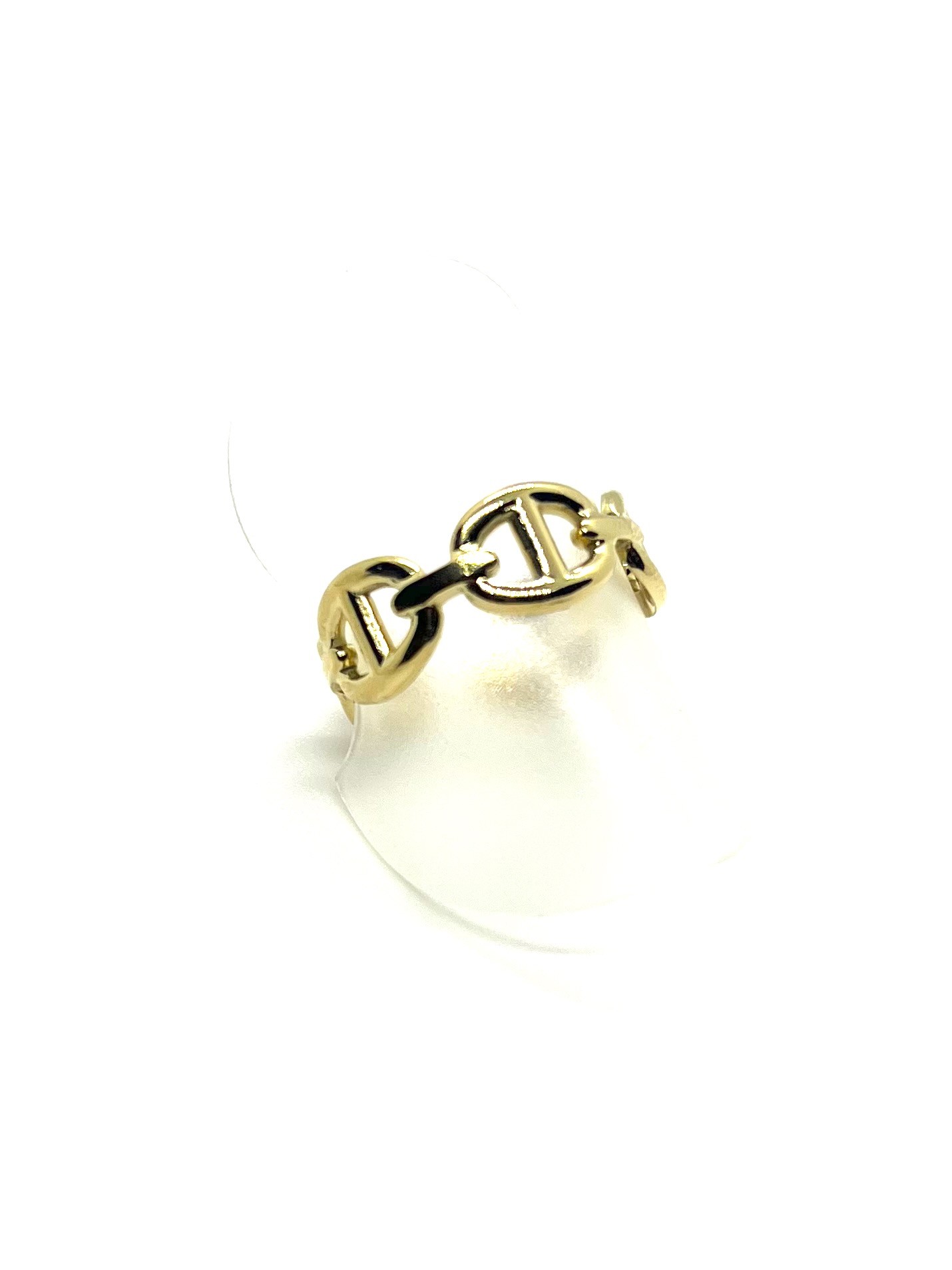 Bague maillons dorée