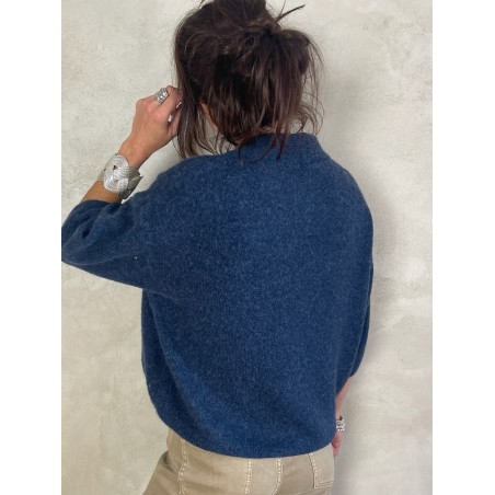 Pull alpapa Cravate Bleu