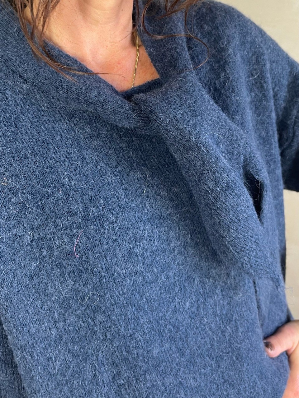 Pull alpapa Cravate Bleu