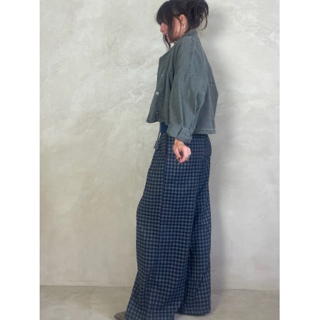 Veste en jean Kaki/Gris