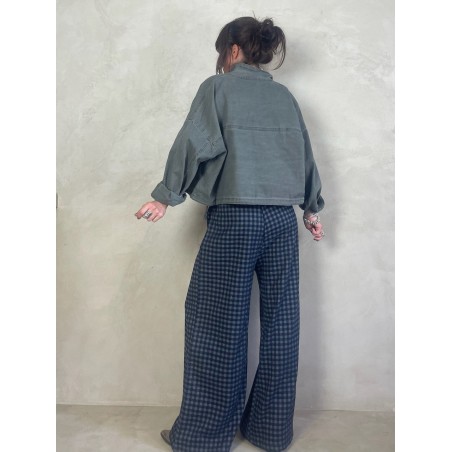 Veste en jean Kaki/Gris